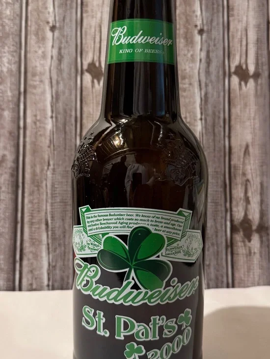 Budweiser Green St. Pat's 2000 Collectible Beer Bottle - Picture 2 of 7